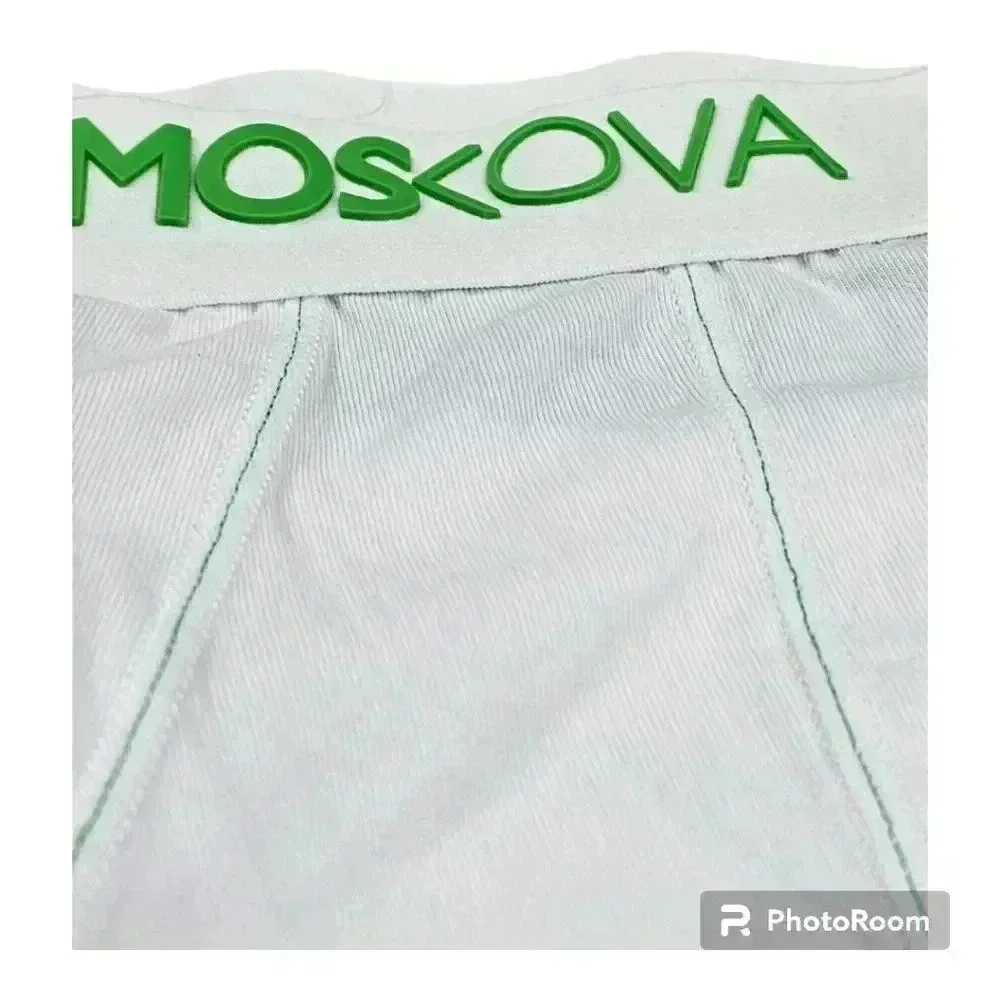 MOSKOVA M2 COTTON BOXER NWT 3 IN INSEAM WHITE STYLE # MCMUW001 XL